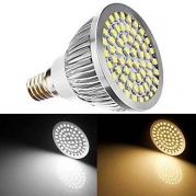 ZQ Mini light bulbs E14 7W(=Incan 60W) 60X2835SMD 700LM CRI>80 WarmWhite/White Light LED Spotlight Bulb AC110V /220V , warm white-110v