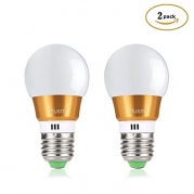 Plusmi E27 LED Bulbs Light Bulbs，5W Equivalent to 40W Incandescent Bulb , 6500k，COOL WHITE (Pack of 2)