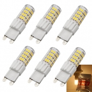 ZhuQue G9 LED Corn Bulbs Equivalent to 30W Halogen Lamp Replacemen Warm White Non-dimmable AC110-130V (Pack of 6)