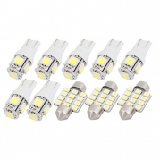 LED Light - SODIAL(R) 10x White LED lights Interior Package Kit