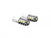 2x White T10 Wedge 13x 3528 SMD LED Interior/Glove Box/Dome/Map Light Bulb Pair
