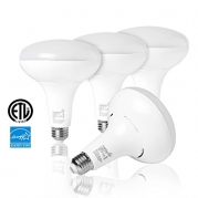 LED Light Bulb - BR40, 15W (100W Equivalent), Soft White Light Bulbs (3000K), E26, Wide Flood 110° Beam Angle, Dimmable, ETL, Energy Star, - 4 Pack