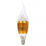 110V Dimmable E14 5W LED Candlelight Flame Bulb Light Lamp 2700K Warm White