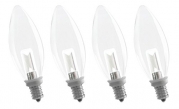 4 Qty.HALCO B10CL1/827/LED 80172 LED B10 1W 2700K DIMMABLE E12 ProLED by Halco