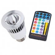 AGPtek® Remote Control 16 color E27 LED Light Bulb For Decoration--Party, Bar, Restaurant, House and any Festiva (5 Watt)