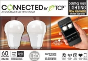 TCP Connected Smart LED Light Bulb Starter Kit - Gateway plus 2 wireless A19 Soft White (2700K) LED Light Bulbs