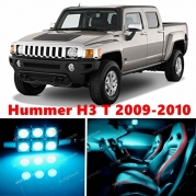 13pcs LED Premium ICE Blue Light Interior Package Deal for Hummer H3 T 2009-2010