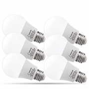 LOHAS® LED A19 Bulb, 60-Watt Light Bulbs Equivalent, LED 9 Watt Soft White 3000K Lighting, LED Medium Screw Base (E26) Lights, 120 Volt, LED Light Bulbs for Home light, 240 Degree Beam Angle (6 Pack)