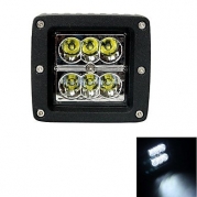 Ialwiyo 18W Type/F Spot 6000K 6-Cree XB-D LED Square Work Light Bar DIY Used in Car/Boat/Auto Headlight