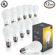 Triangle Bulbs T95133, LED 60 Watt Equivalent A19 Soft White (3000K) Standard Light Bulb, 12 Pack
