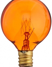 Bulbrite 10G12A 10W G12 Globe 130V Light Bulb, Amber