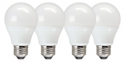 TCP RLVA6027ND4 Non Dimmable 60W Equivalent A19 LED Light Bulbs (4 Pack), Soft White
