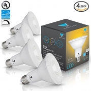 Triangle Bulbs (Pack Of 4) 12-Watt (75-Watt) PAR30 LED Flood Light Bulb, Dimmable, UL Listed, Energy star certified,