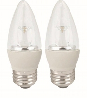 TCP RLDT4W27K2 LED Torpedo - 25 Watt Equivalent (only 4W used) Soft White (2700K) Dimmable MEDIUM (standard) Base Light Bulb - 2 Pack