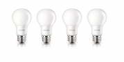 Philips 455717 100W Equivalent A19 LED Daylight Light Bulb, 4-Pack