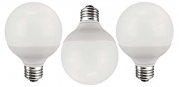 TCP Pack of 3 LED G25 - 40 Watt Equivalent (only 5W used!) Soft White (2700K) Energy Star Globe Light Bulb- # RLG255W27KND3