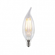 Bulbrite 776559 LED4CA10/27K/FIL/E12 4W LED CA10 Flame-Tip Chandelier Bulb, Warm White