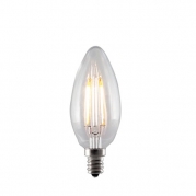 Bulbrite 776556 LED4B11/27K/FIL/E12 4W LED Filament B11 Chandelier Bulb, Warm White