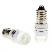 Ialwiyo E10 1W White Light LED Bulb for Car Instrument/Side Marker/Turn Signal Lamps (DC 12V, 1-Pair)