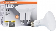 SYLVANIA 65W Equivalent - LED Light bulb - BR30 Lamp - 2 Pack / Soft White - Dimmable Value Line - E26 Medium Base - Energy Efficient - 9W - 2700K