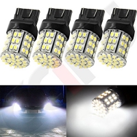 CCIYU 4X White 7443 Backup Reverse LED Light Bulbs 64-SMD 7440 7444 7441 992 992A W21W (White)