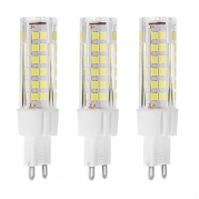 Rayhoo 3pcs Set G9 75-SMD 2835 LED Light Bulb Lamps 7 Watt AC 110V Non-dimmable Equivalent to 60W Halogen Track Bulb Replacement LED Bulbs Ceramic Lamps,500 Lumens, 6000K, White