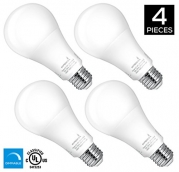 LED A21 Bulb, Hyperikon, 16-Watt (100-Watt Equivalent), 1640 Lumens, 4000K (Daylight Glow), Medium Screw Base (E26), 340° Omnidirectional, UL-Listed, Dimmable - (Pack of 4)