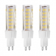 Rayhoo 3pcs Set G9 75-SMD 2835 LED Light Bulb Lamps 7 Watt AC 110V Non-dimmable Equivalent to 60W Halogen Track Bulb Replacement LED Bulbs Ceramic Lamps,500 Lumens, 3000K, Warm White