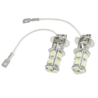 uxcell® 2 Pcs White Driving Fog Lights H3 LED Bulbs 13 SMD 5050