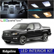 LEDpartsNow Honda RIDGELINE 2006-2014 Xenon White Premium LED Interior Lights Package Kit (17 Pieces) + Install Pry Tool