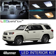 LEDpartsNow Toyota 4Runner 2003-2016 Xenon White Premium LED Interior Lights Package Kit (18 Pieces) + Install Tool