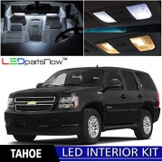 LEDpartsNow Chevy Tahoe 2007-2014 Xenon White Premium LED Interior Lights Package Kit (14 Pieces) + Installation Tool