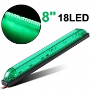 Partsam 8 Waterproof 18 LED Utility Strip Light Green Universal For Lighting / Decoration Use