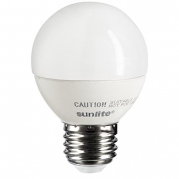 Sunlite G16/5W/E26/DIM/FR/ES/27K LED Globe 2700K Energy Star Dimmable Light Bulb, 4W, Frosted Warm White
