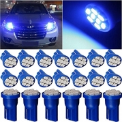 20 PCS Kecko(TM) T10 8-SMD Car Led Lights Bulbs Automotive Lighting Replacement 12V W5W, 147, 152, 158, 159, 161, 168, 184, 192, 193, 194 2825 (Pack of 20)--Blue