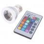 AGPtek 16 Color LED Decoration Light E27 Bulb 3W Remote Control With Flash, Strobe, Fade and Smooth Mode