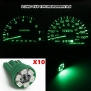 Partsam 10x T10 Wedge Green Speedometer Instrument Gauge Cluster LED Light Bulbs 158 194